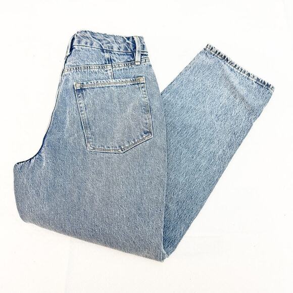 Good American Acid Wash Straight Leg Denim Jeans Ripped Size 4 / 27 - Picture 9 of 9